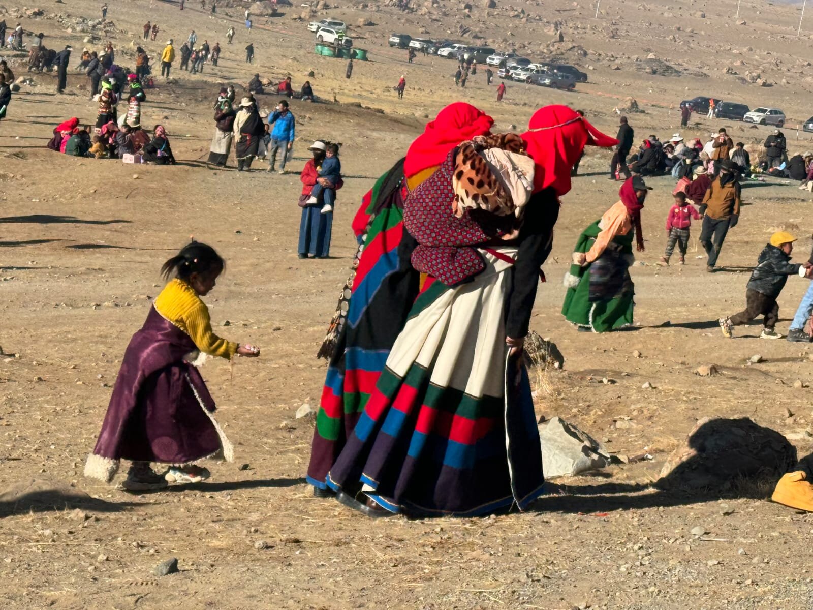 Tibetan devotees and pilgrims celebrating the Saga Dawa festival in Tibet